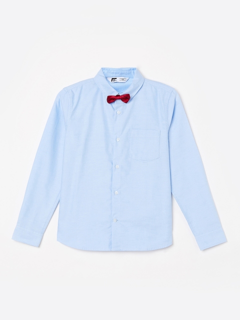 

Fame Forever by Lifestyle Boys Turquoise Blue Slim Fit Solid Casual Shirt
