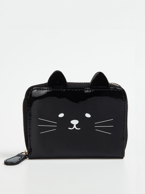 

Ginger by Lifestyle Women Black Printed Zip Around Wallet