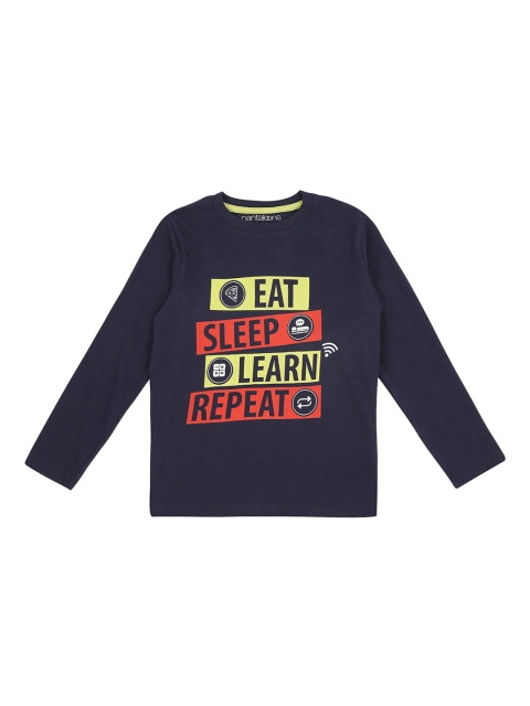 

Pantaloons Junior Boys Navy Blue Printed Round Neck T-shirt