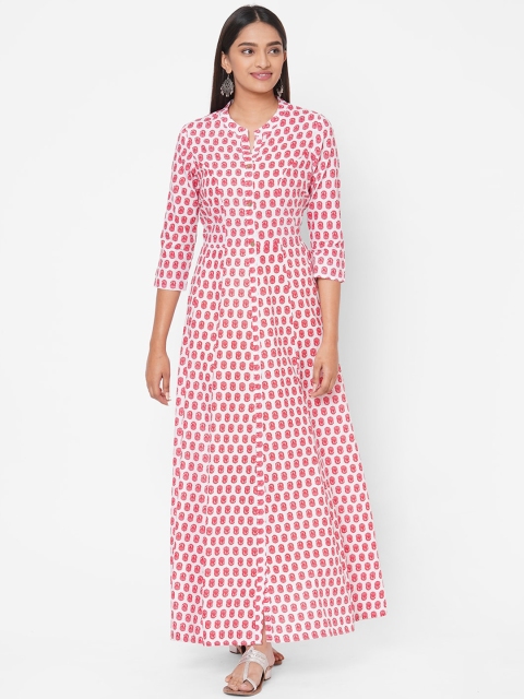 

Vedic Women Red Geometric Printed Kurta