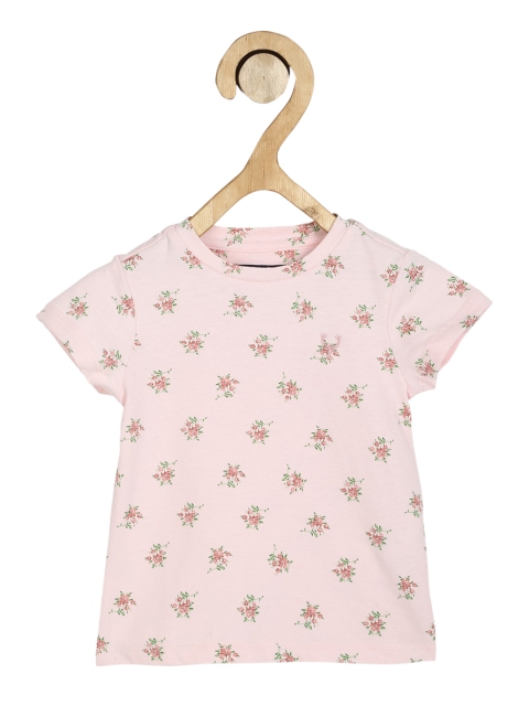 

Allen Solly Junior Girls Pink Printed Round Neck T-shirt
