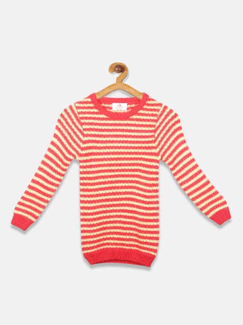 

OWM Girls Red Striped Pullover Sweater