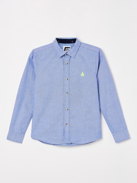 

Fame Forever by Lifestyle Boys Blue Slim Fit Solid Casual Shirt