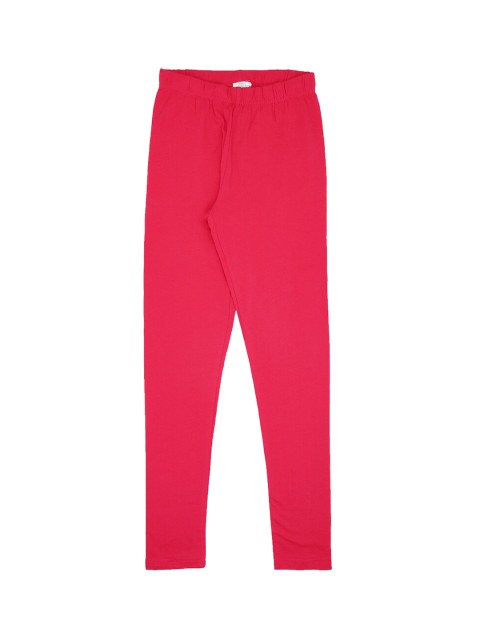 

POPPERS by Pantaloons Girls Fuchsia Pink Solid Ankle-Length Leggings