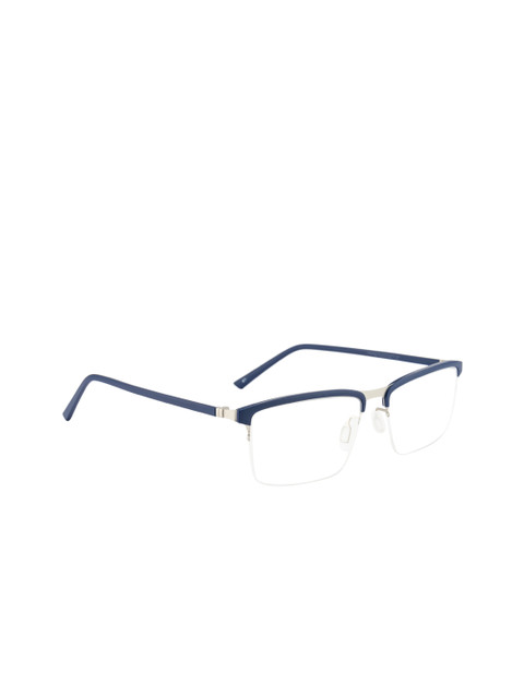

Ted Smith Unisex Blue Solid Half Rim Rectangle Frames TSF-137_C6