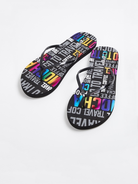 

Ginger by Lifestyle Women Multicoloured Printed Thong Flip-Flops, Multi