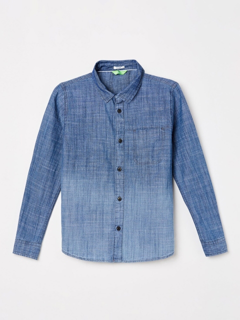 

Bossini Boys Blue Regular Fit Printed Casual Shirt
