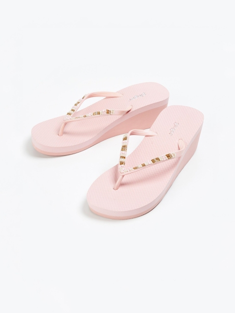 

Ginger by Lifestyle Women Pink Embellished Wedges