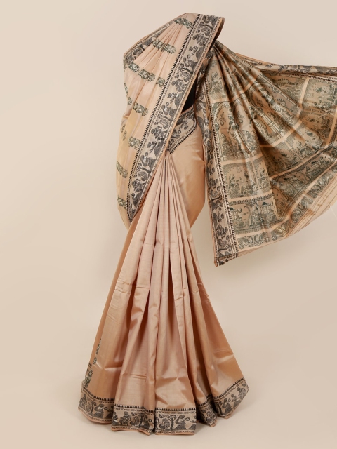 

Pothys Beige Woven Design Baluchari Saree