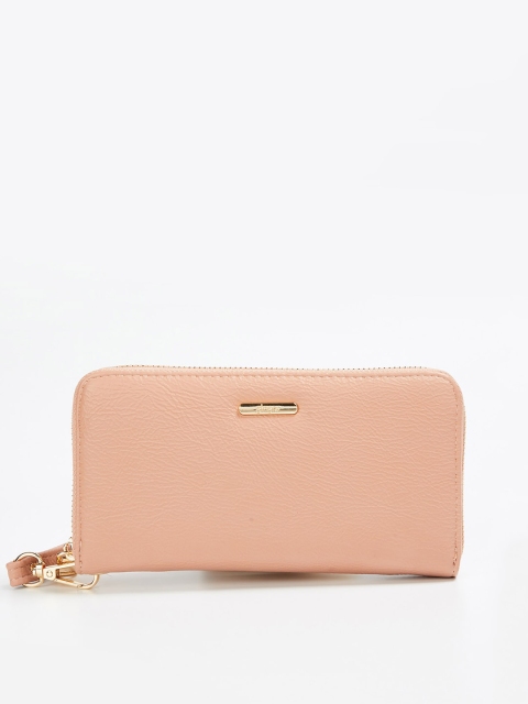 

Ginger by Lifestyle Women Pink Solid Zip Around Wallet