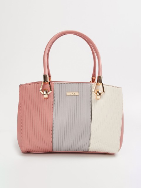 

CODE by Lifestyle Pink Colourblocked Handheld Bag