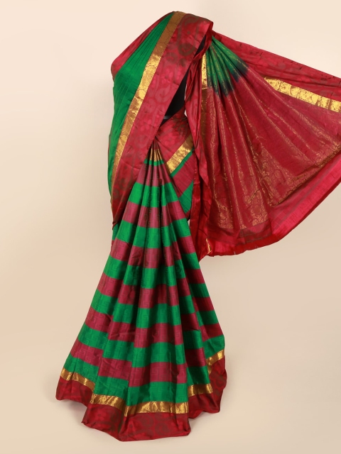 

Pothys Multicoloured Pure Silk Woven Design Kanjeevaram Saree, Multi