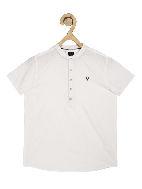 

Allen Solly Junior Boys White Regular Fit Solid Cotton Casual Shirt