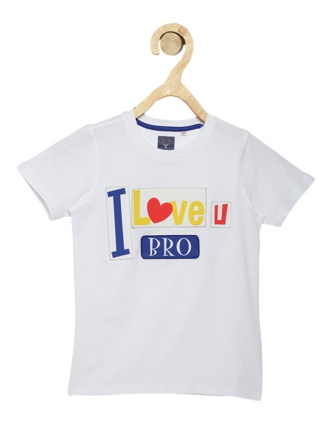 

Allen Solly Junior Boys White Printed Round Neck T-shirt