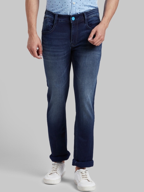 

Parx Men Blue Tapered Fit Mid-Rise Low Distress Jeans
