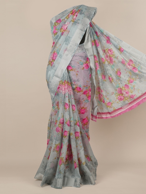 

Pothys Grey Woven Design Jute Silk Saree