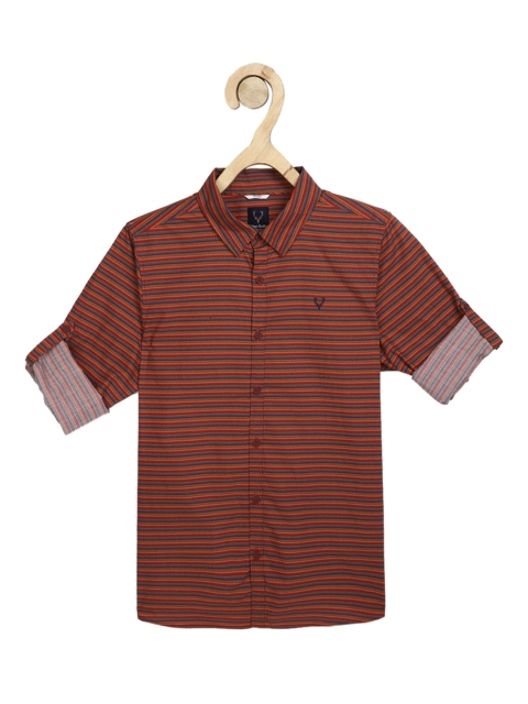 

Allen Solly Junior Boys Multicoloured Regular Fit Striped Casual Shirt, Multi