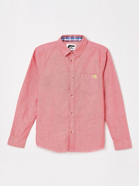 

Fame Forever by Lifestyle Boys Red Regular Fit Solid Casual Shirt