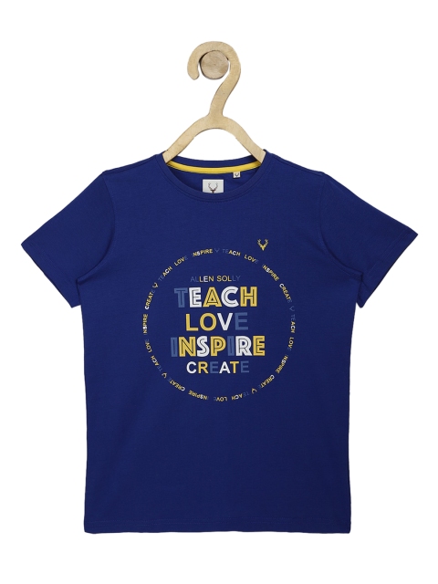 

Allen Solly Junior Boys Blue Printed Round Neck T-shirt