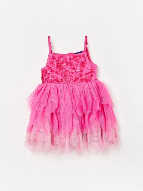 

Juniors by Lifestyle Girls Pink Solid Fit and Flare Dress