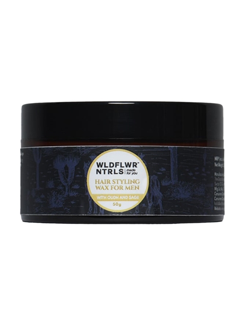 

Wildflower Naturals Hair Styling Wax for Men with Oudh and Sage, Blue