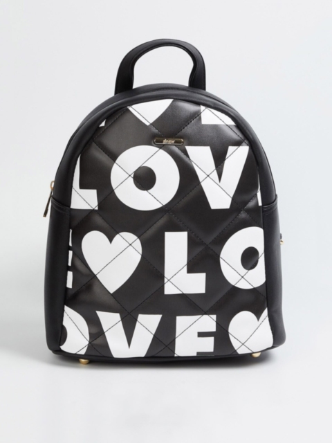 

Ginger by Lifestyle Women Black Alphanumeric Backpack