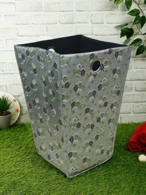 

BIANCA Grey & Green Floral Printed Foldable Laundry Bag