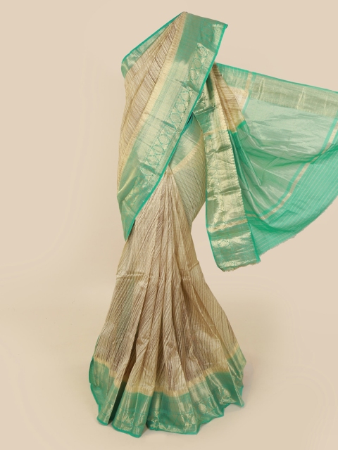 

Pothys Cream-Coloured Woven Design Pure Silk Saree