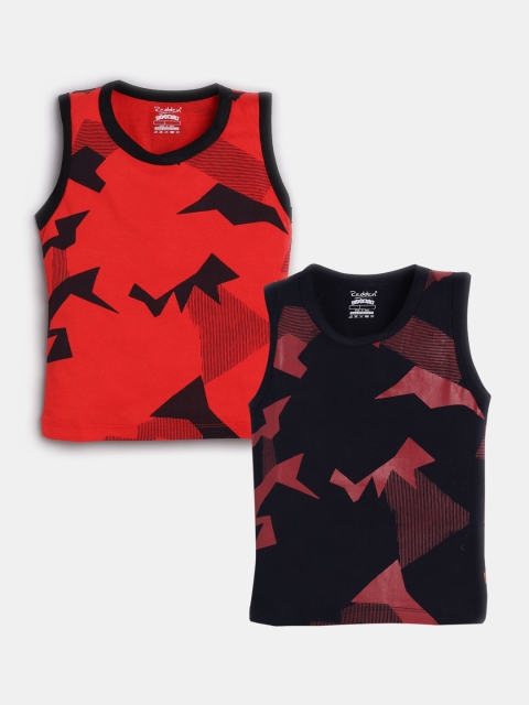 

Redden Boys Pack Of 2 Printed Round Neck T-shirts, Navy blue