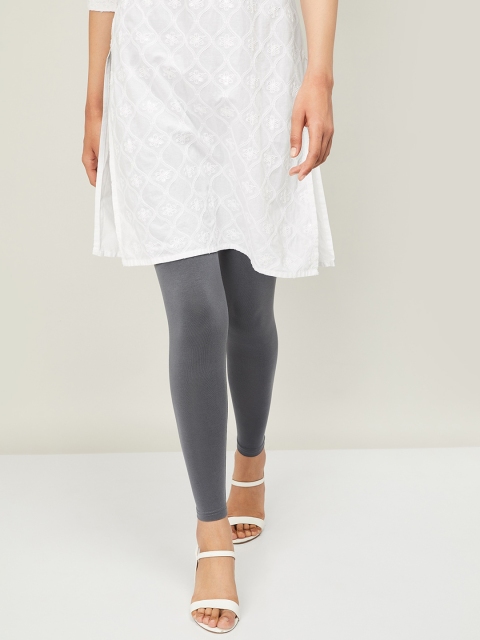 

Melange by Lifestyle Women Grey Solid Ankle-Length Leggings