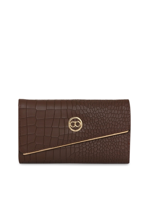

GIO COLLECTION Women Brown Self Design Two Fold Wallet GBQ0132TAN