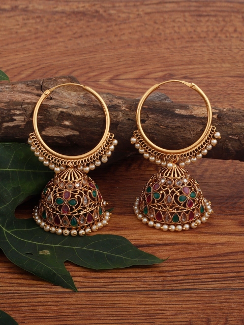 

Alamod Gold-Plated Dome Shaped Jhumkas