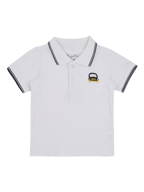 

Chirpie Pie by Pantaloons Boys White Solid Polo Collar T-shirt