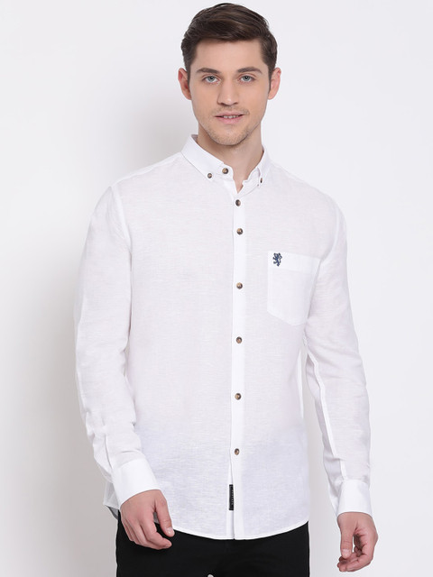 

Red Tape Men White Regular Fit Solid Casual Shirt