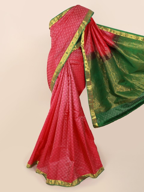 

Pothys Pink Pure Silk Woven Design Kanjeevaram Saree