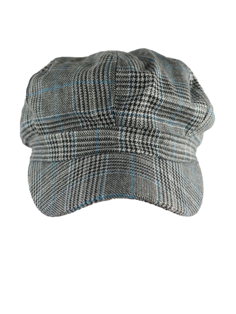 

iSWEVEN Unisex Grey & Black Self Design Visor Cap