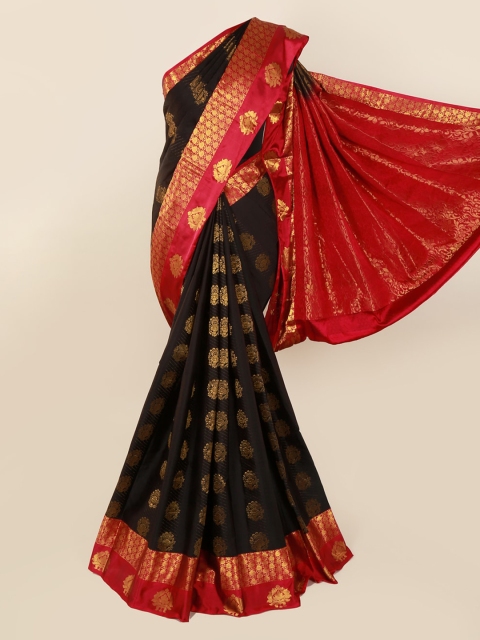 

Pothys Brown & Red Pure Silk Woven Design Kanjeevaram Saree