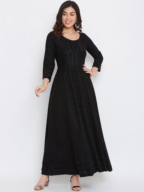

TULIP 21 Women Black Printed Anarkali Kurta