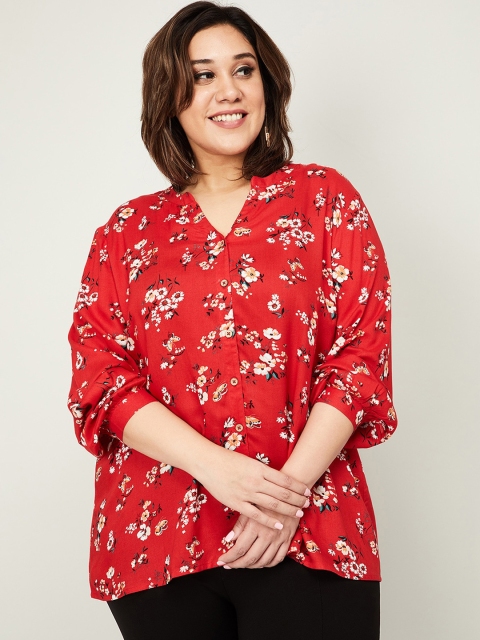 

nexus Women Red Floral Printed Top