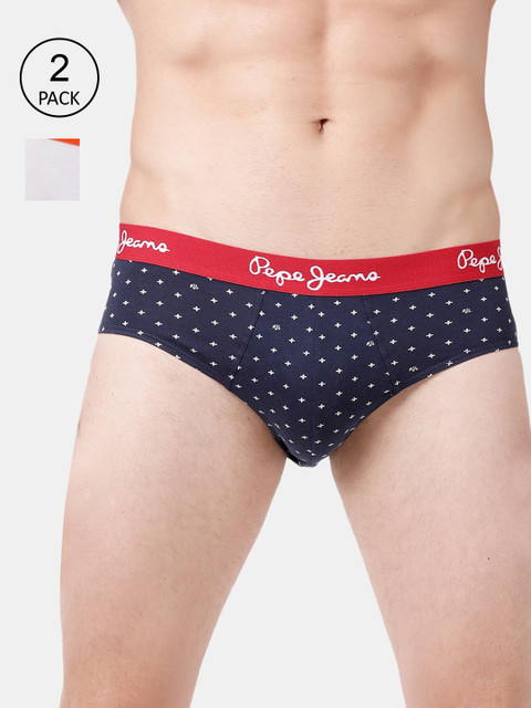 

Pepe Jeans Men Pack Of 2 Assorted Basic Briefs CLB04-02-WH_TRB