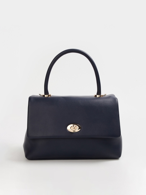 

CODE by Lifestyle Navy Blue Solid Handheld Bag
