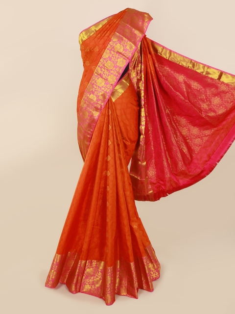 

Pothys Orange Pure Silk Woven Design Kanjeevaram Saree