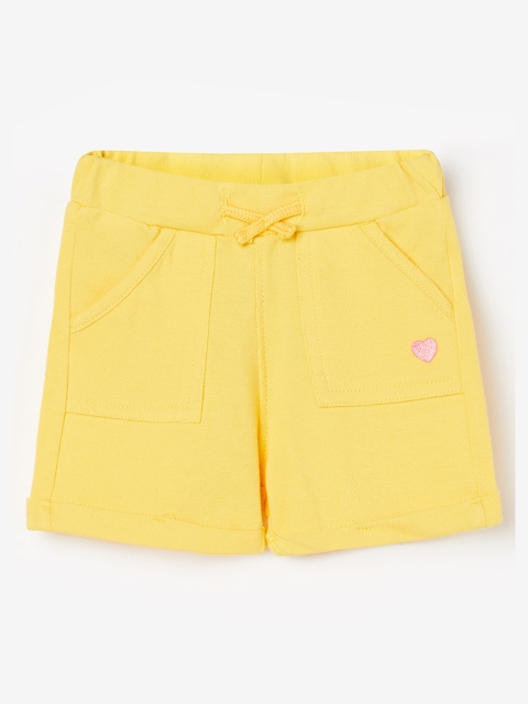 

Juniors by Lifestyle Girls Yellow Solid Regular Fit Regular Shorts
