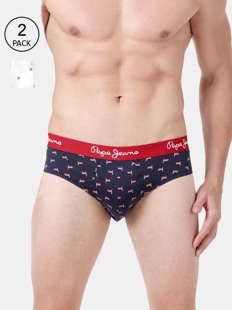 

Pepe Jeans Men Pack Of 2 Assorted Basic Briefs CLB05-02-WHAOP-1_TBAOP-2
