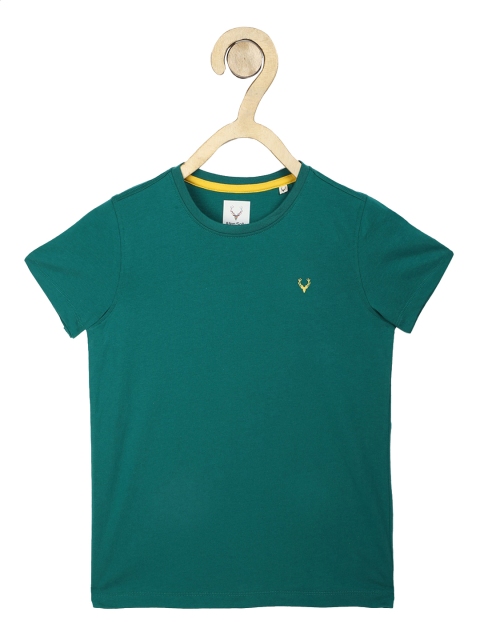 

Allen Solly Junior Boys Green Solid Round Neck T-shirt