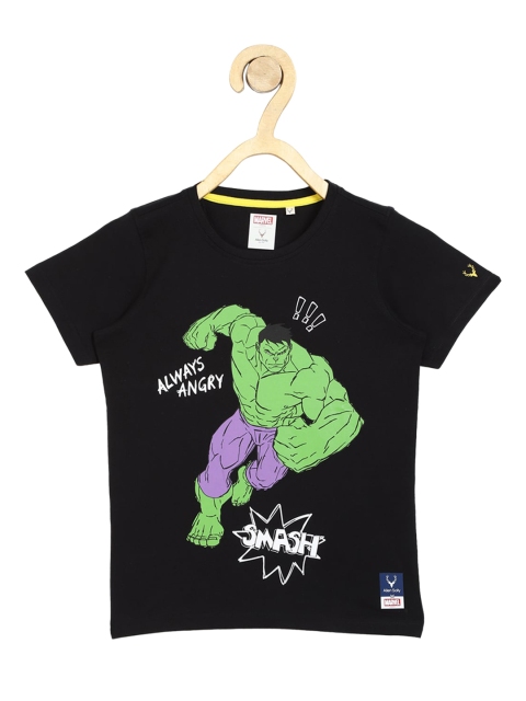 

Allen Solly Junior Boys Black Hulk Printed Round Neck T-shirt