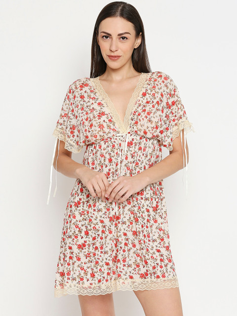 

XIN Cream & Red Printed Baby Doll X.BA.19023