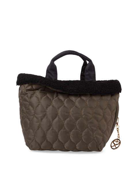 

Sole To Soul Green Self Design Handheld Bag