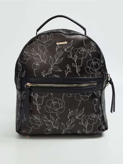 

Ginger by Lifestyle Women Black Printed Backpack