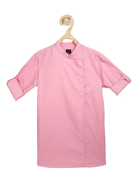 

Allen Solly Junior Boys Pink Regular Fit Self Design Cotton Casual Shirt